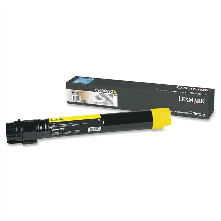 Original Lexmark (C950X2YG) yellow laser toner cartridge - open box