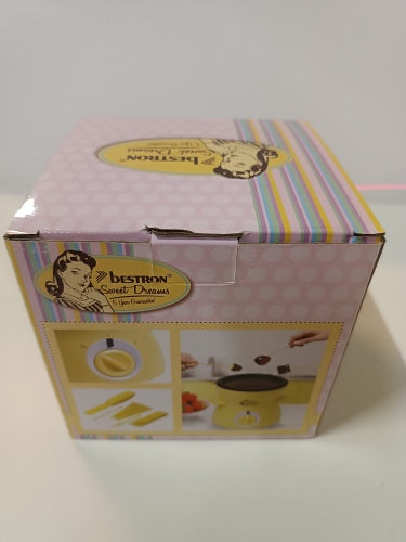 Ecost Customer Return, Bestron Sweet Dreams Retro Chocolate Fondue 25 Watt Yellow