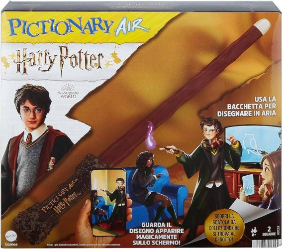 Ecost customer return Mattel Games- Pictionary Air Versione Harry Potter con Bacchetta, Gioco per Di