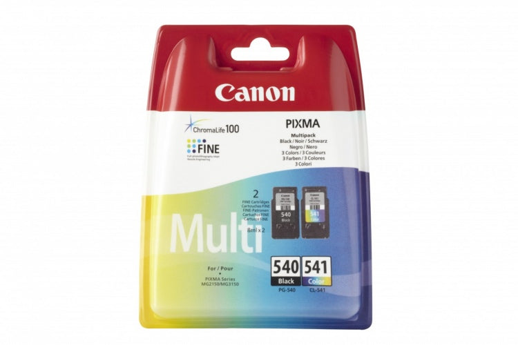 Canon (8286B006) PG-540 BK/CL-541 CMY Ink Cartridge Multipack, CMYK