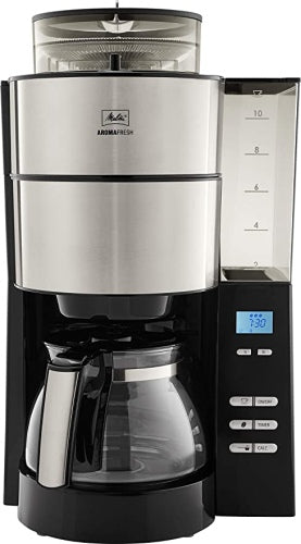 Ecost customer return Melitta 102101 filter coffee machine, stainless steel, black