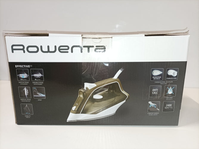 Ecost Customer Return, Rowenta Effective + DX1635 Steam iron Stainless Steel soleplate 2400 W Brown