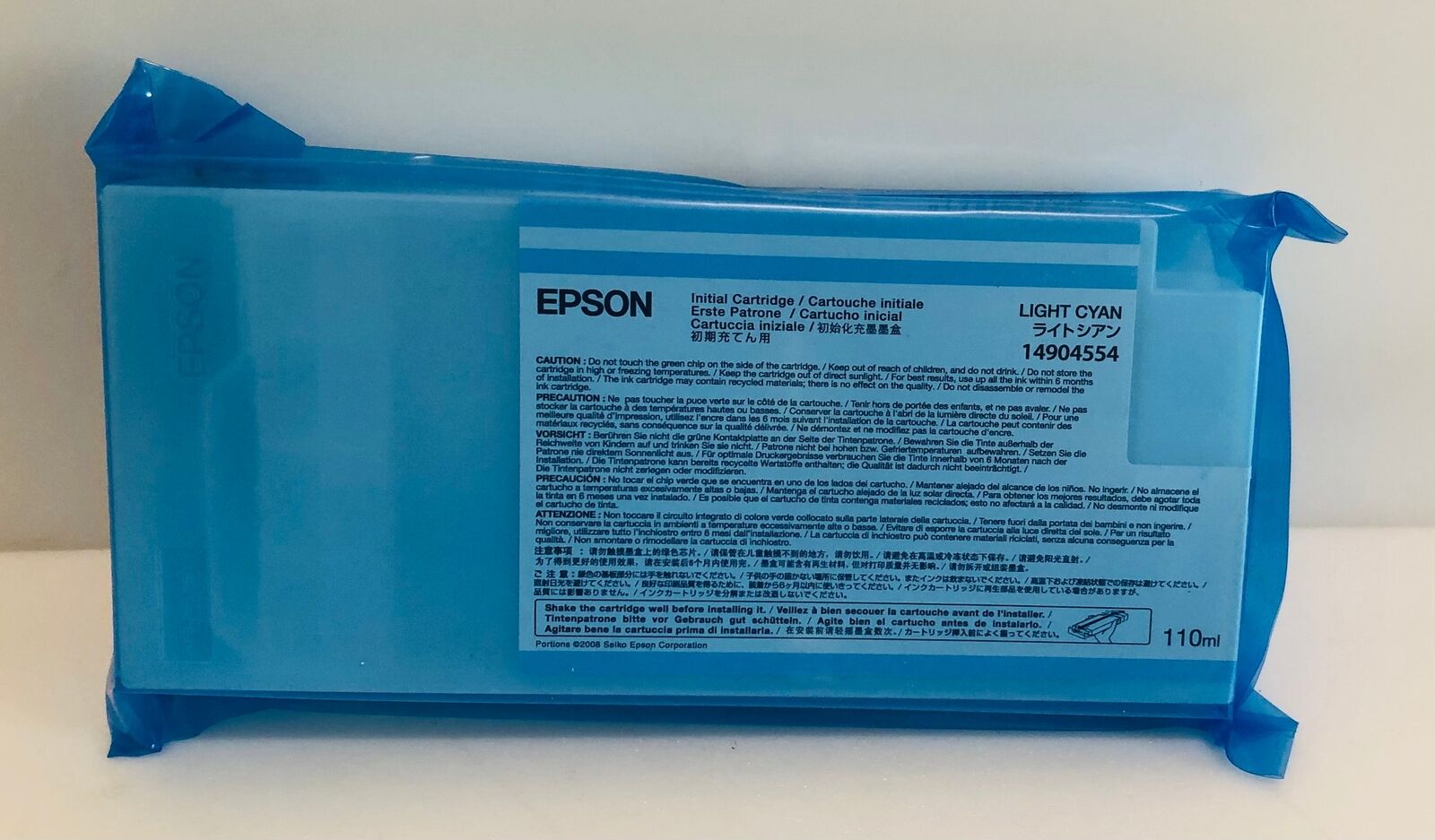 EPSON 14904554 INITIAL INK CARTRIDGE LIGHT CYAN 110ML - open box