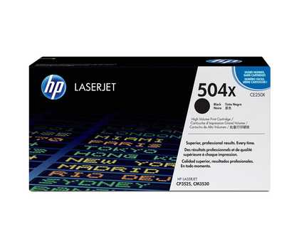 Original HP 504X CE250X BLACK Toner Cartridge - open box