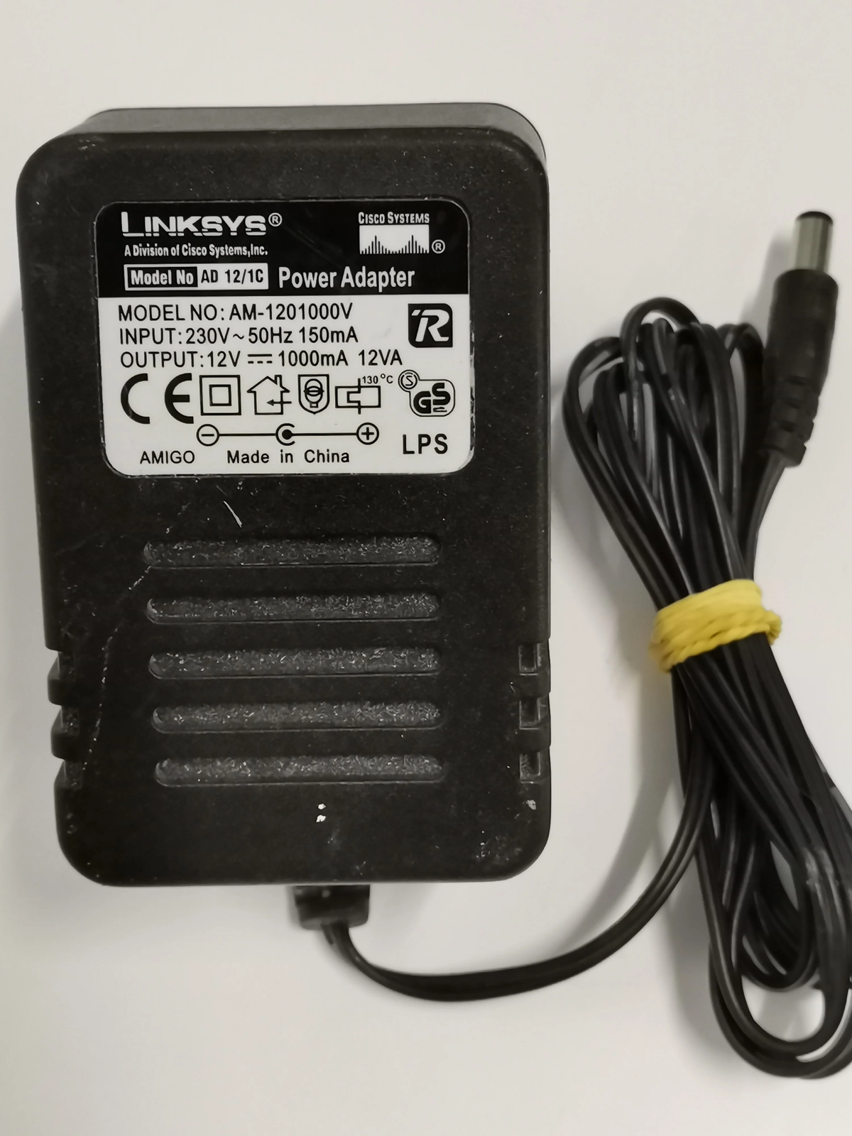 LINKSYS AD12/1C AM-1201000V 12V-1000mA adapter