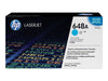 HP 648A Cyan Original Toner Cartridge, CE261A - open box