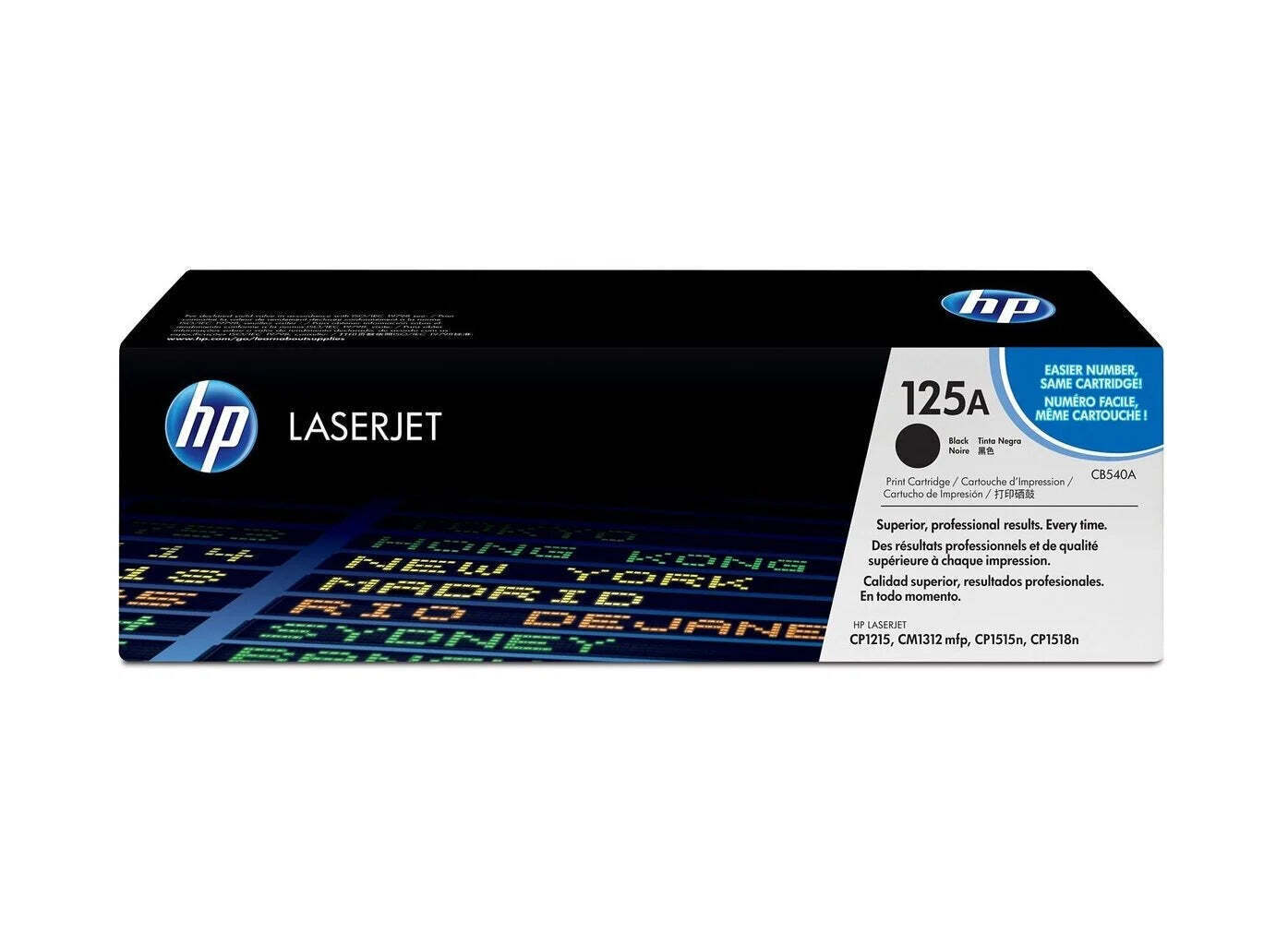 HP 125A original black toner cartridge CB540A - open box