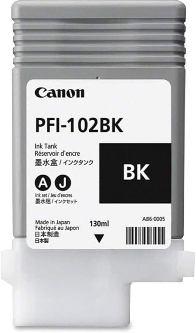 Canon PFI-102BK Black Ink Cartridge (0895B001AA) 