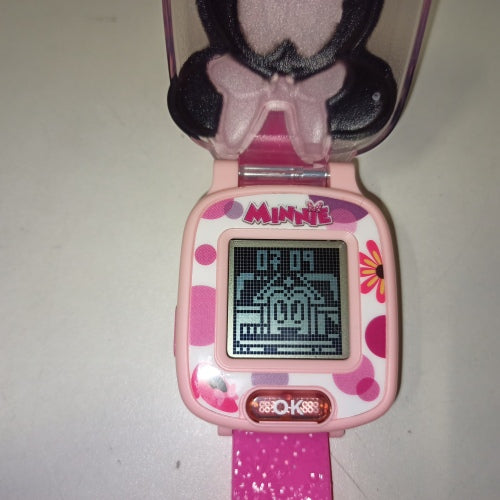 VTech Minnies Lernuhr – Kinderuhr mit digitaler Anzeige, Stoppuhr, Wecker und Lernspielen – Für Kind