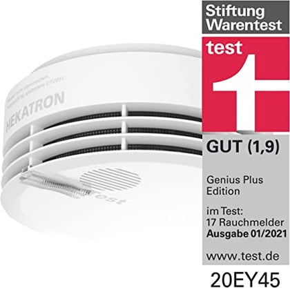 Ecost customer return Hekatron Genius Plus Edition Smoke Detector with 10 Year Battery – Test Winner