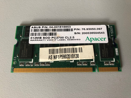 04-001616653 512MB DDR SDRAM memory