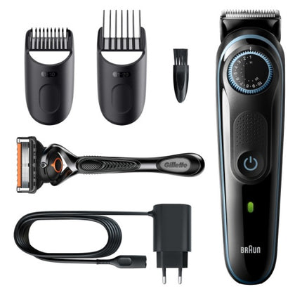 Braun BeardTrimmer3 BT3340 Beard Trimmer, Black/Blue