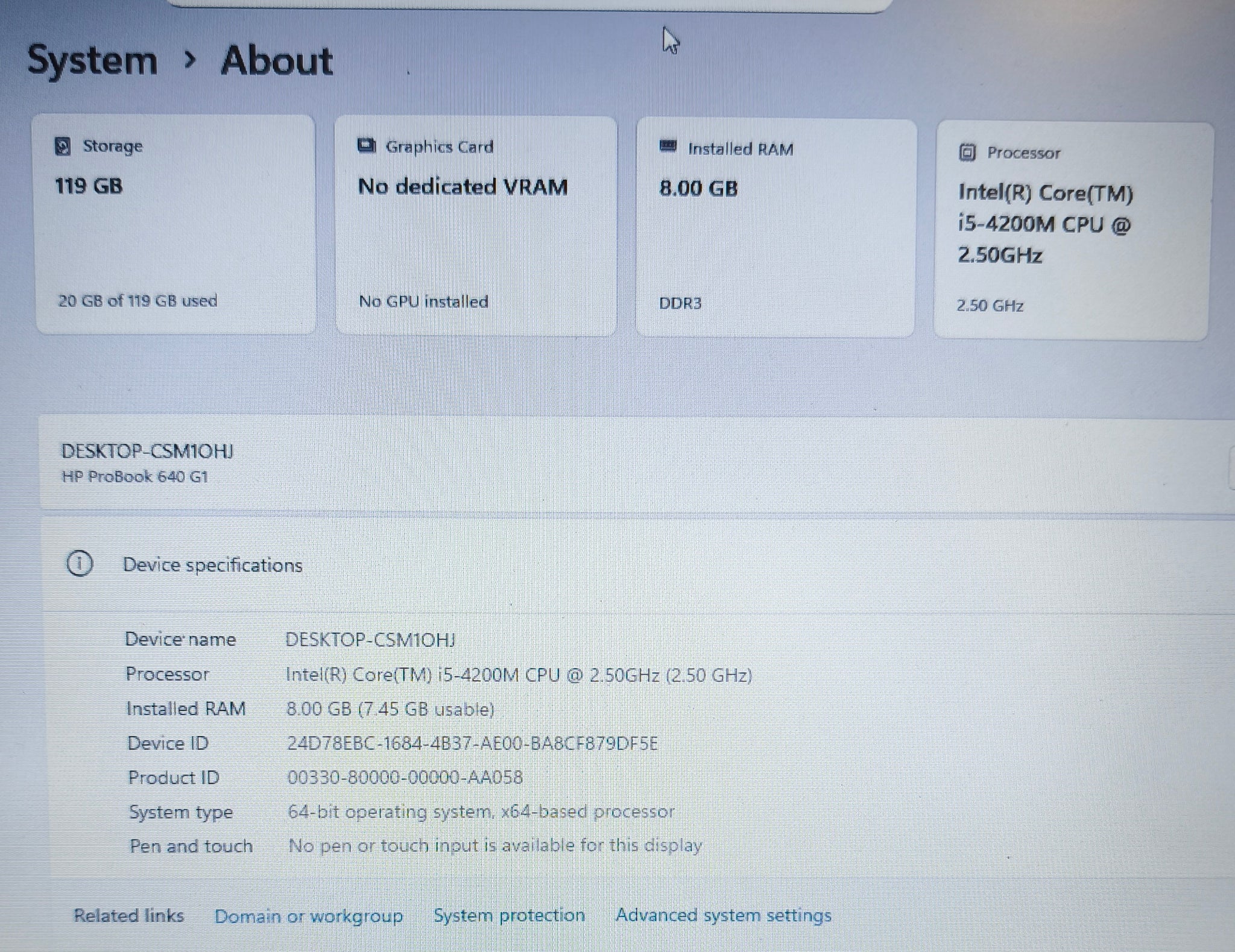 HP ProBook 640 G1 14