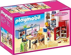 Ecost Customer Return Playmobil Dollhouse 70206 Family Kitchen, 4 Years and Above