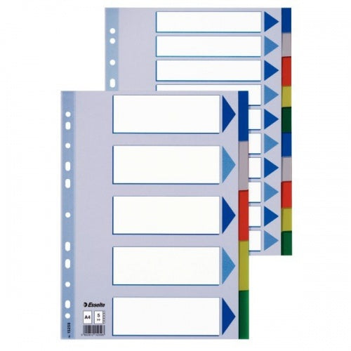 Divider Esselte, A4, 1-10 colors, plastic