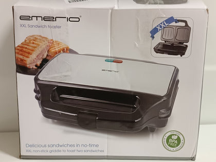 Ecost Customer Return, Emerio XXL sandwich toaster suitable for all toast sizes, BPA free, large she