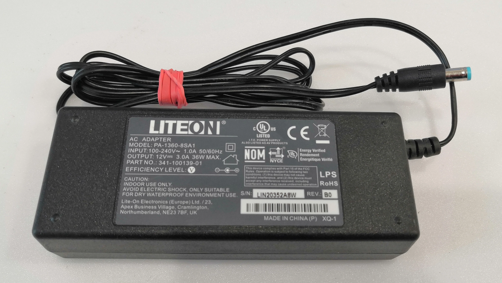 LITEON PA-1360-8SA1 12V-3a (36W MAX) adapter