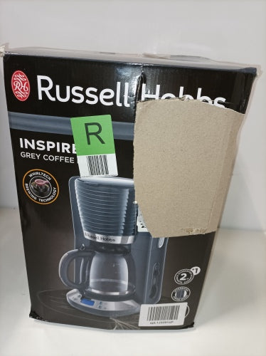 Ecost Customer Return, Russell Hobbs Inspire Digital Coffee Machine, Grey, Programmable Timer, 1.25