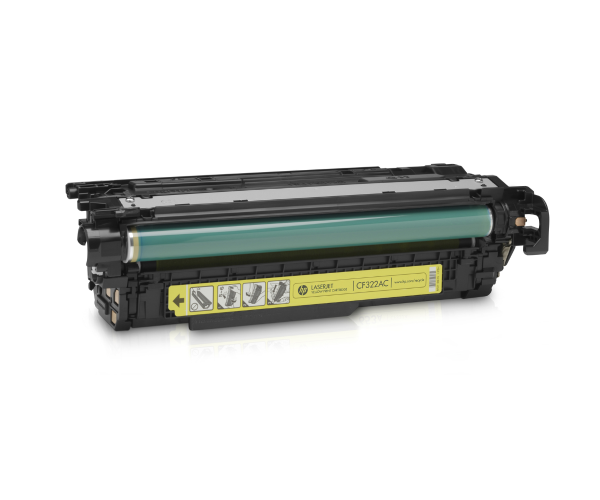 HP 653A Yellow Original Toner Cartridge, CF322AC