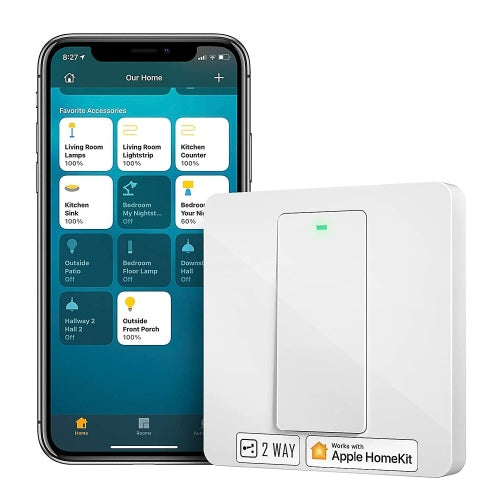 Ecost customer return Meross HomeKit Smart Light Switch, 2Way WiFi Wall Switch, Requires Neutral Wir