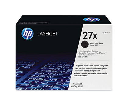 HP 27X Black High Yield Toner Cartridge, C4127X