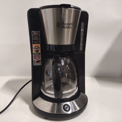 Ecost customer return Russell Hobbs Adventure 2401056 Coffee Machine, Stainless Steel, Glass Jug up