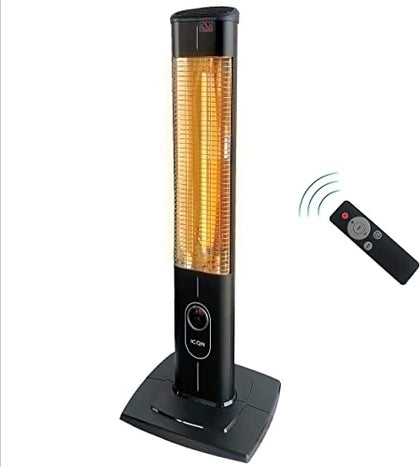 Ecost customer return Icqn 2300 Watt Standing Heater, 4 Heat Settings via Remote Control, Carbon Inf