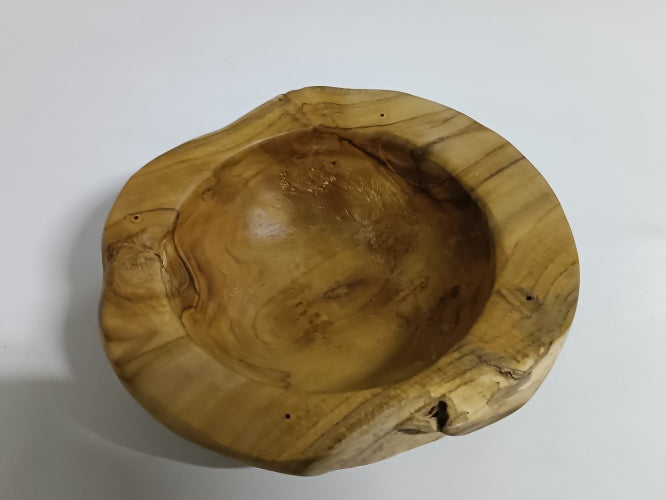 Ecost customer return Ambientehome Advent Wreath Advent Bowl Teak Round Approx. 20  25 cm Root Bowl