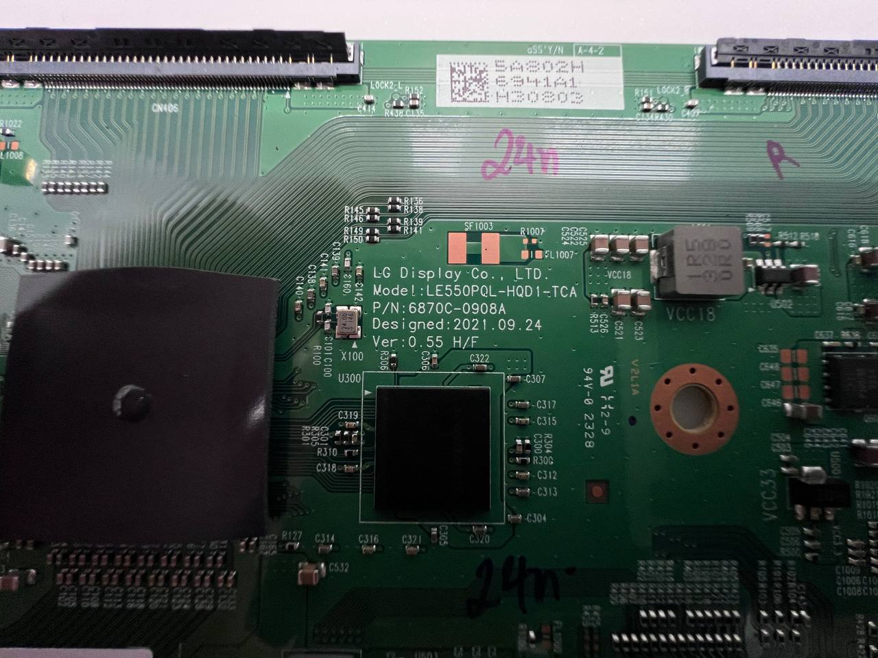 T-Con LE550PQL-HQD1-TCA 6870C-0908A for LG OLED55G23LA TV