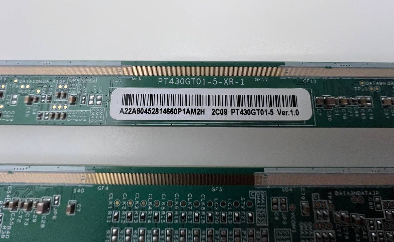 Matrix boards PT430GT01-5-XR-1 / PT430GT01-5-XL-1 for LG 43UR81003LJ TV