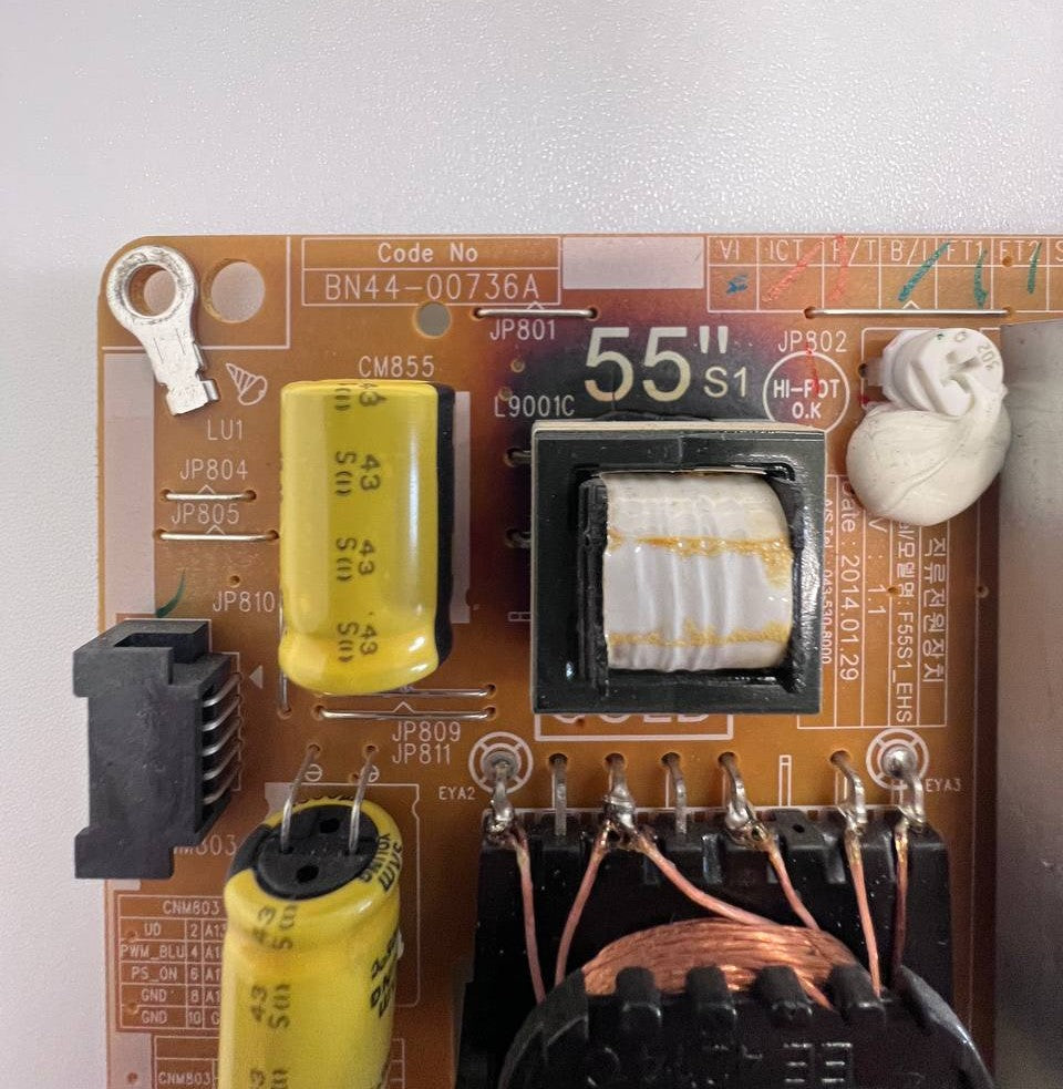 Power Supply BN44-00736A for Samsung DB55D TV (defective - for spare parts)