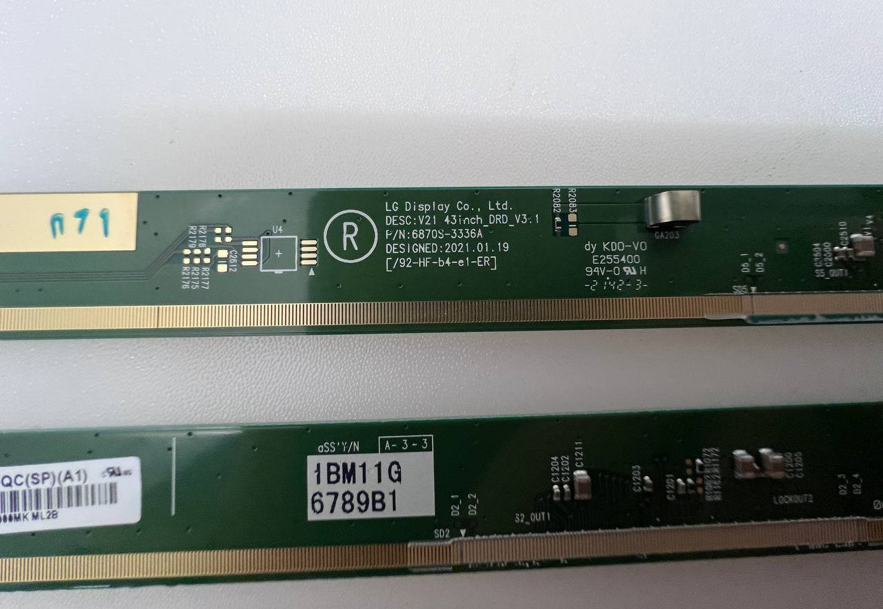 Matrix boards 6870S-3336A / 6870S-3335A for LG 43UP77003LB Smart TV