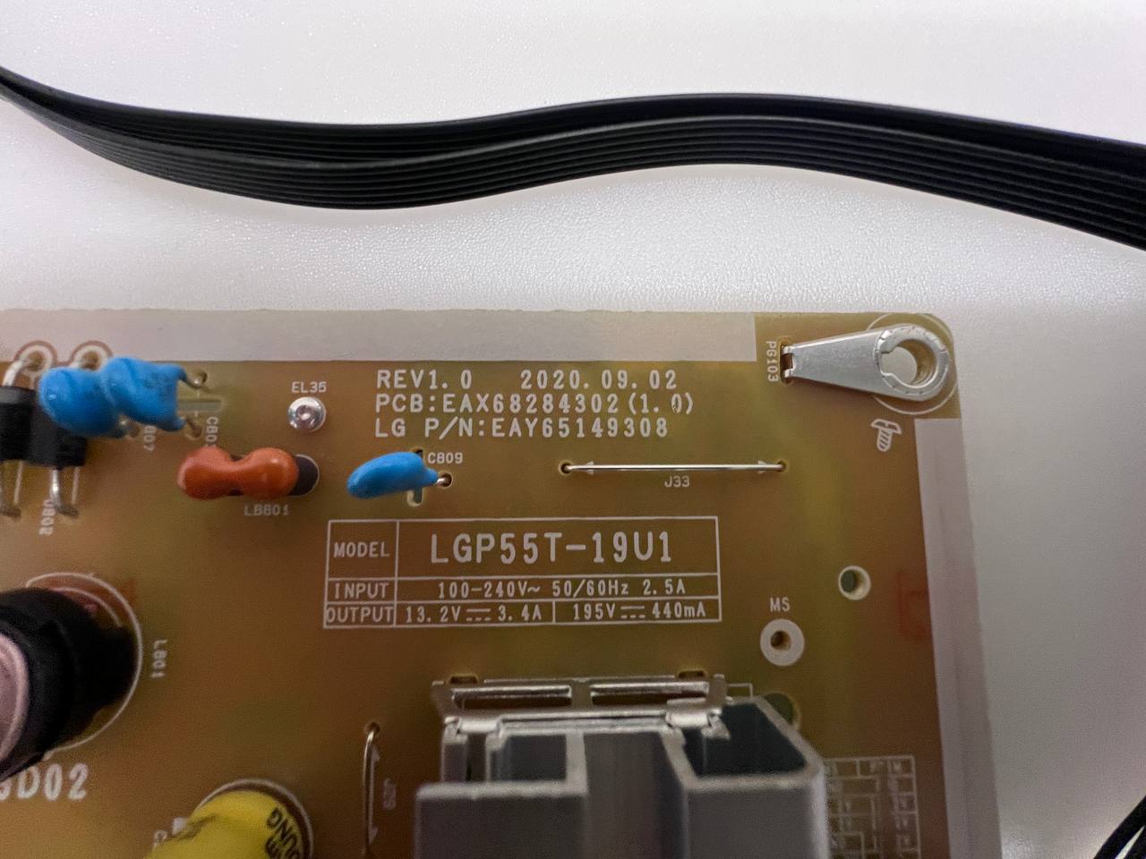 Power Supply LGP55T-19U1 EAX68284302 (1.0) for LG 55UP75003LF TV