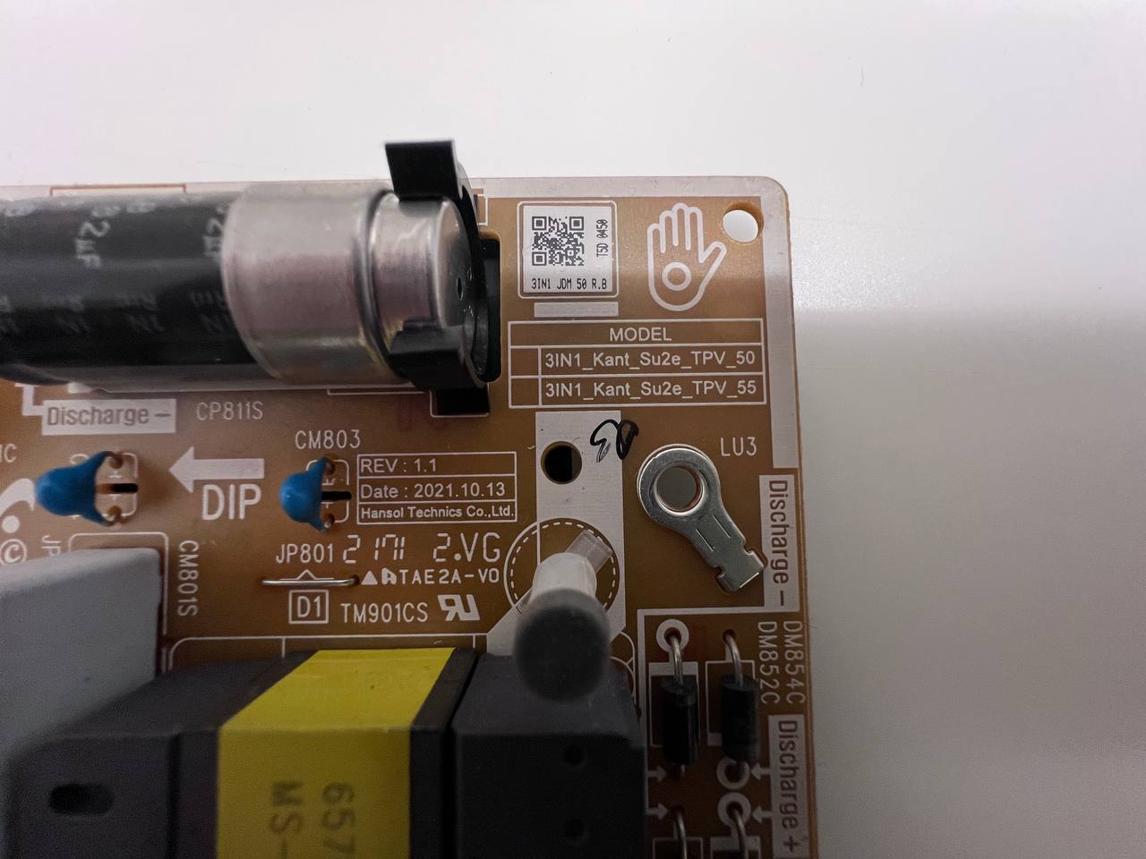 Power Supply 3IN1_Kant_Su2e_TPV_50 REV 1.1 for Samsung UE50AU7092UXXH TV