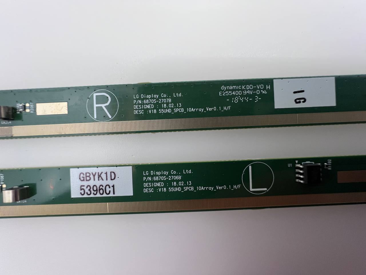 Matrix boards 6870S-2707B / 6870S-2706B for LG 55UK7550MLA TV