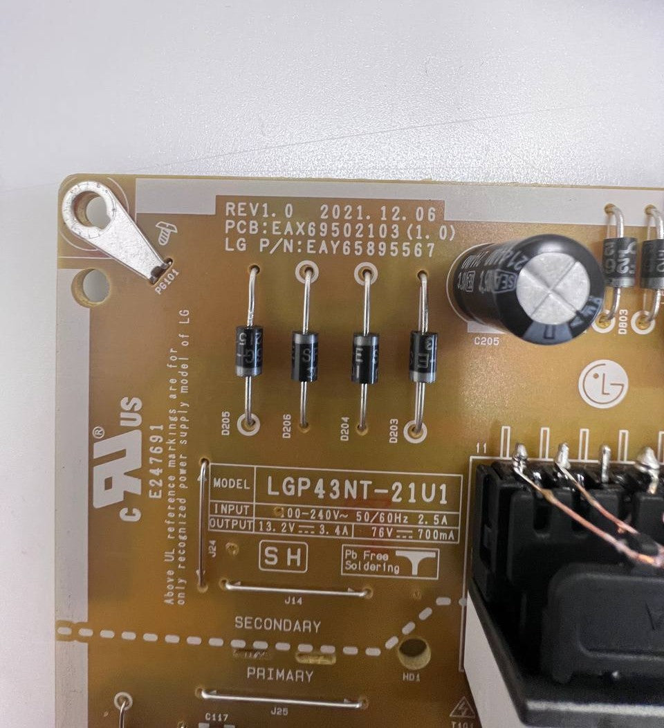 Power Supply EAX69502103 for LG 43UP77003LB TV
