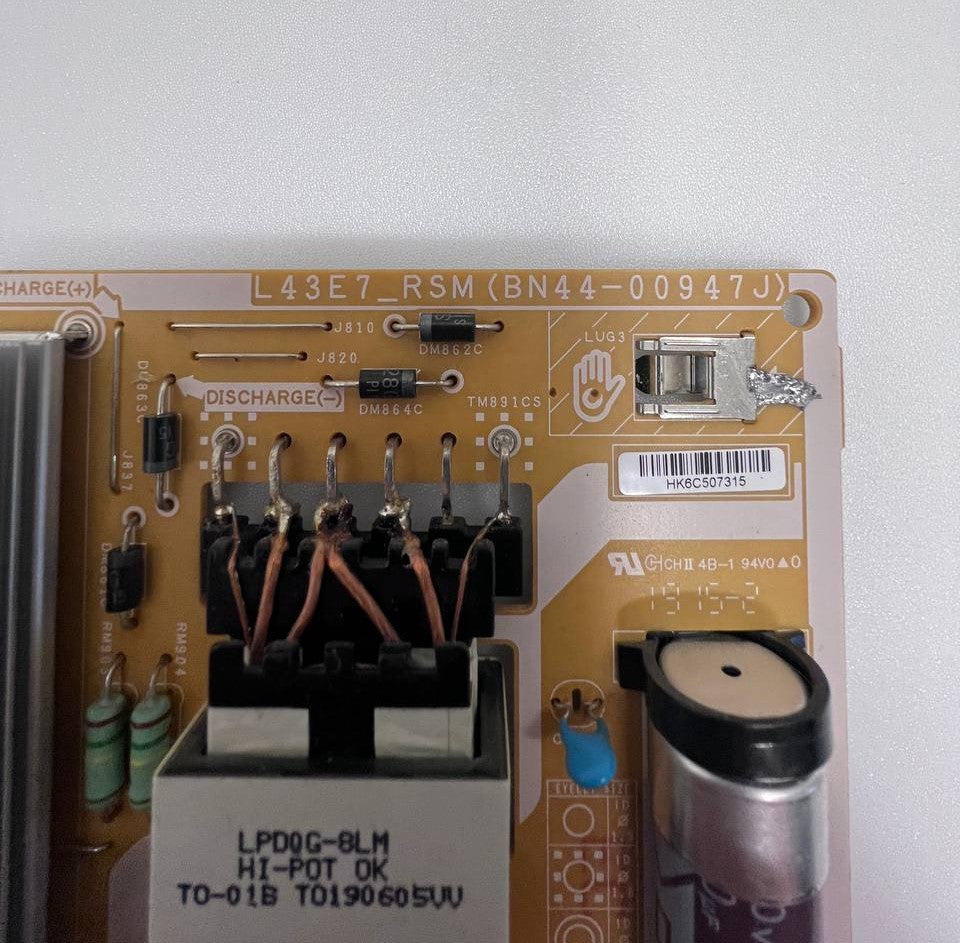 Power Supply L43E7_RSM BN44-00947J for Samsung UE43RU71724 TV