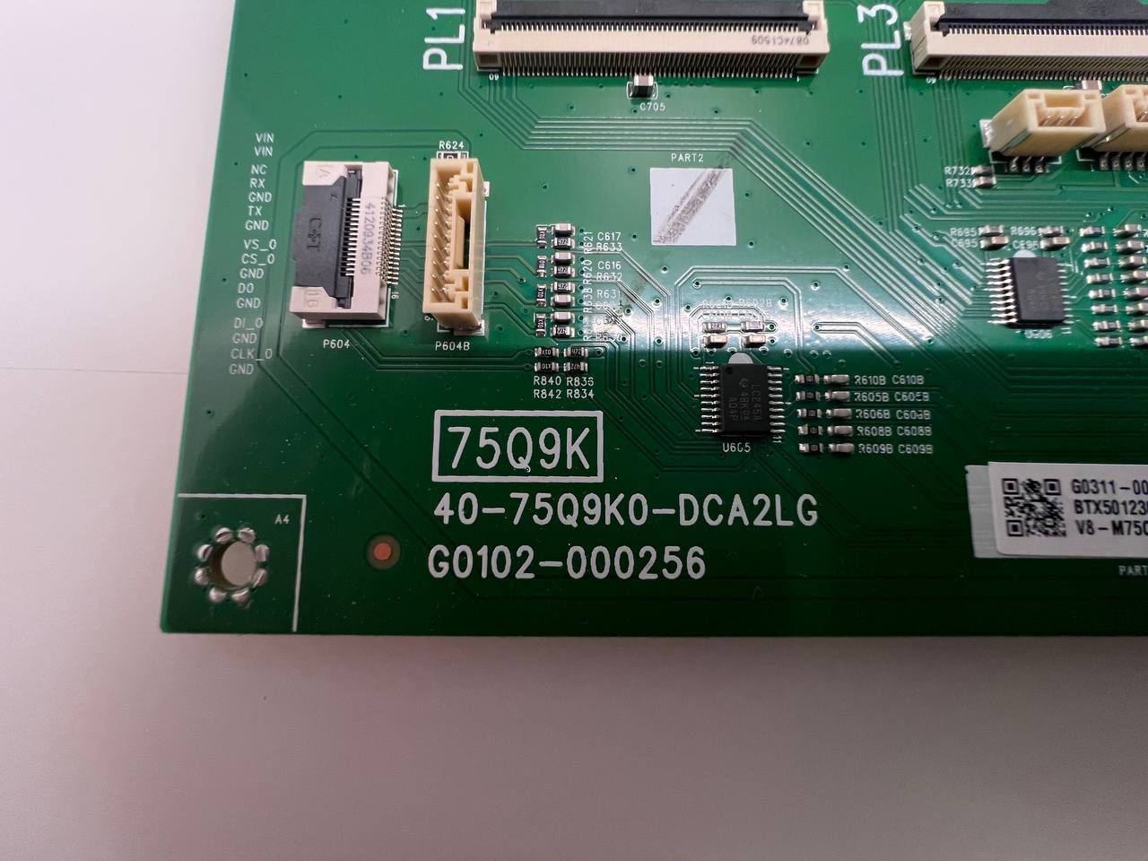 T-Con board 40-75Q9K0-DCA2LG G0102-000256 for TCL 75MQLED85 TV