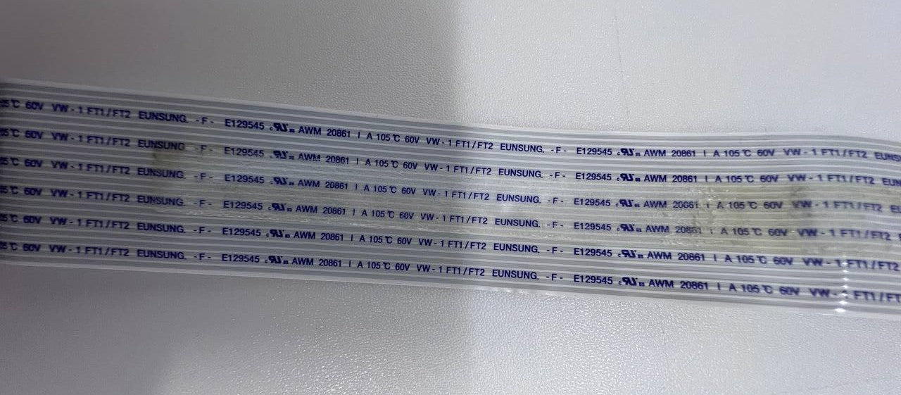LVDS Cable EUNSUNG-F- E129545 AWM 20861 A 105C 60V VW-1 FT1/FT2 25pin for LG 42PA450T TV