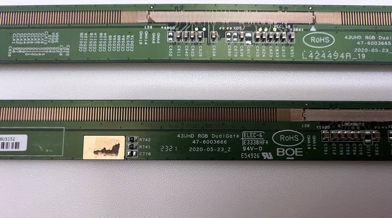 Matrix boards 47-66003665 / 47-6003666 for Sony KD-43X75WL Smart TV