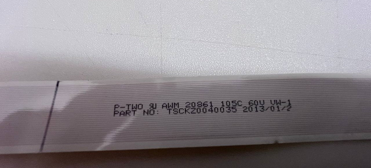 LVDS Cable P-TWO AWM 20861 105C 60V VW-1 for Panasonic TX-P55VT60Y TV