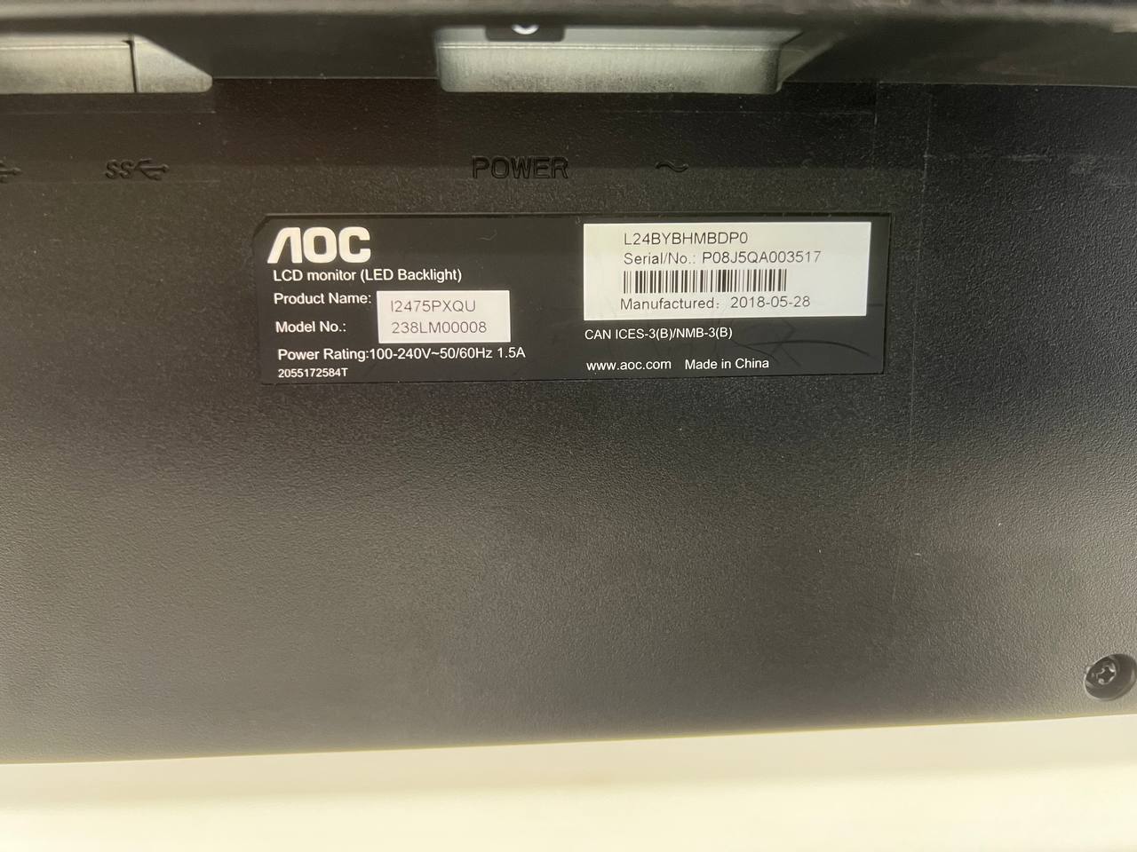 AOC 23.8-Inch Monitor 238LM00008