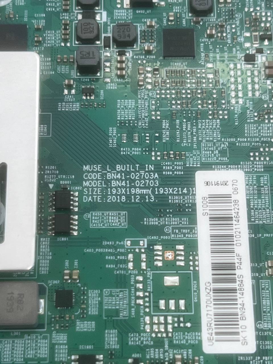 Samsung UE43RU7172U | BN41-02703A BN94-14884S Motherboard