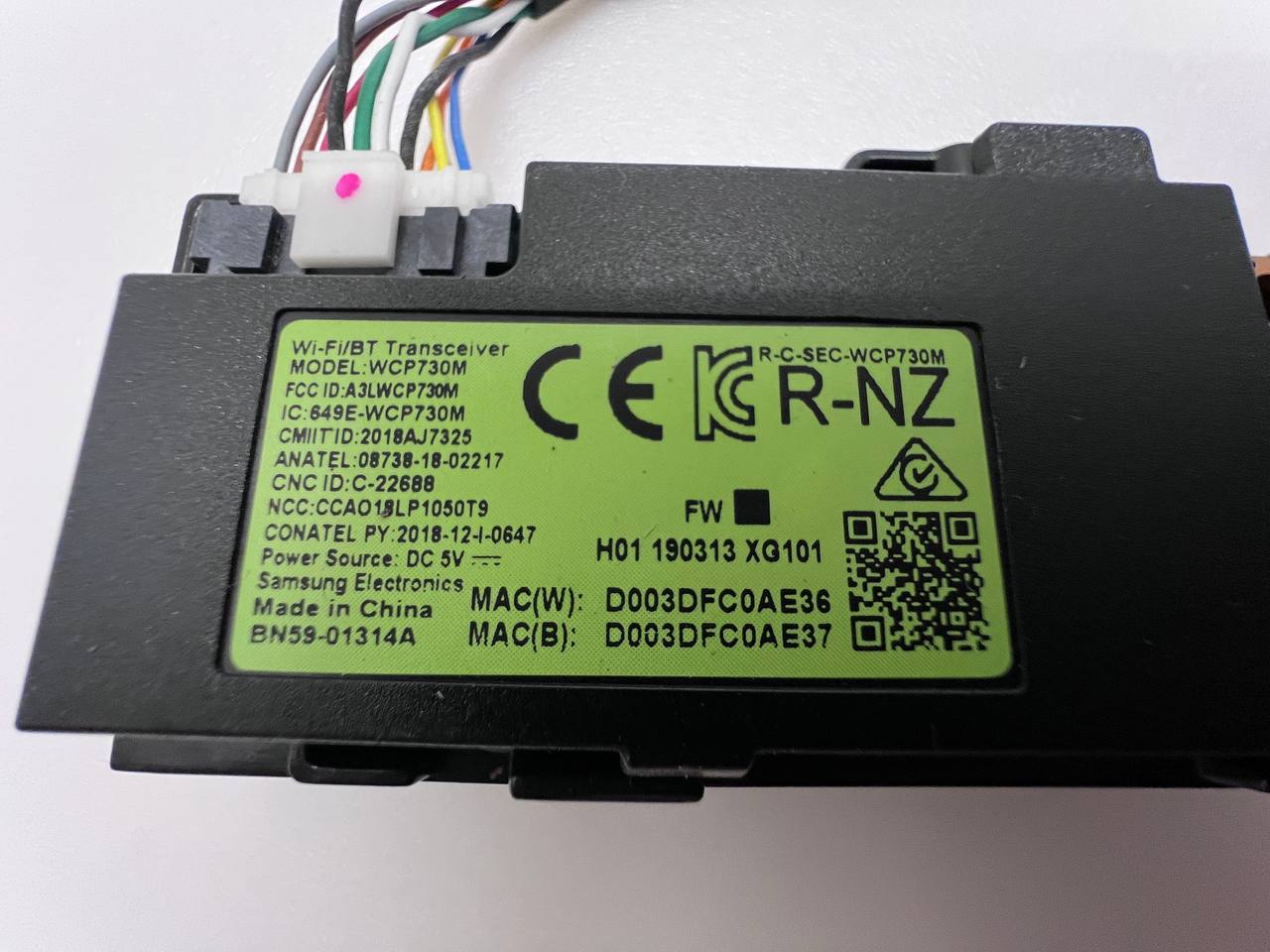 Samsung QE55Q60RAT WiFi/BT Transceiver BN59-01314A