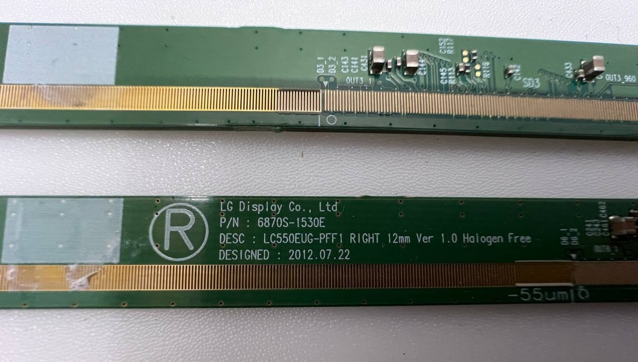 LG 55LA667V TV Matrix Buffer Board Set 6870S-1530E / 6870S-1529E