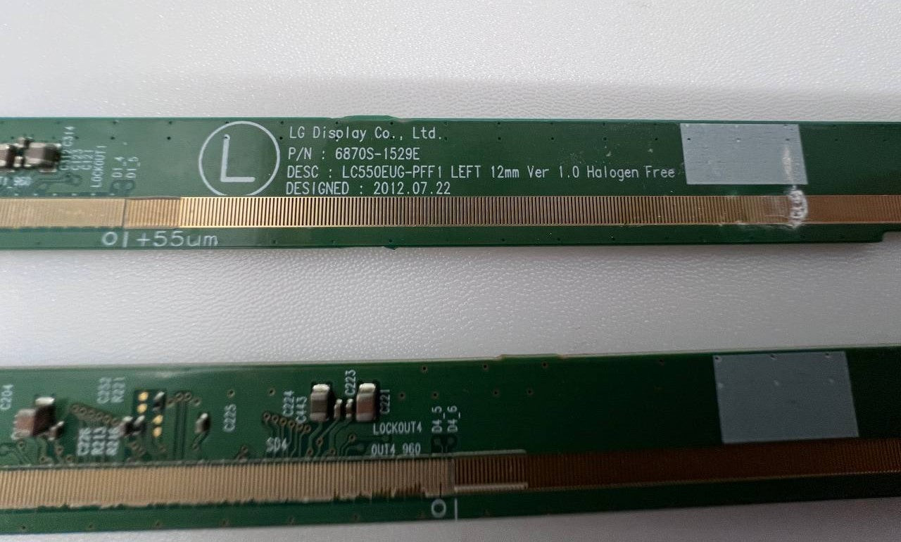 LG 55LA667V TV Matrix Buffer Board Set 6870S-1530E / 6870S-1529E
