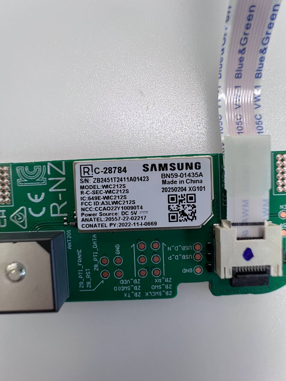 Samsung QE75Q60DAU TV WiFi Module BN59-01435A with Cable BN96-56290A