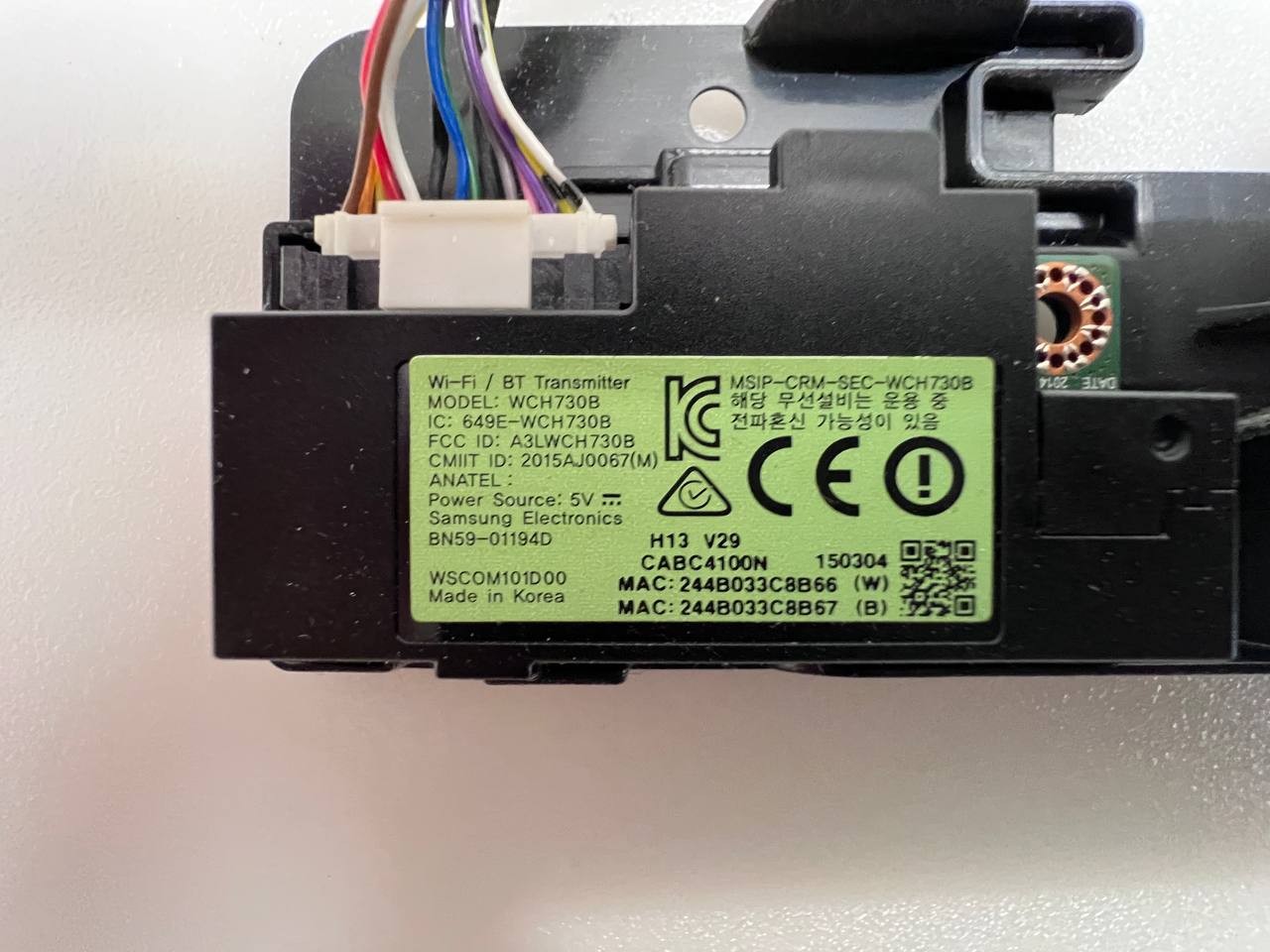 WiFi/BT Transceiver WCH730B BN59-01194D for Samsung UE55J58500LXXN TV