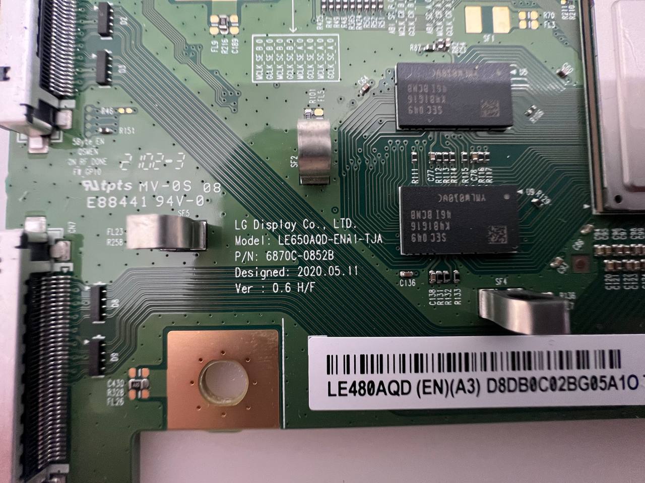 T-Con LE650AQD-ENA1-TJA 6870C-0852B for LG OLED48CX3LB TV