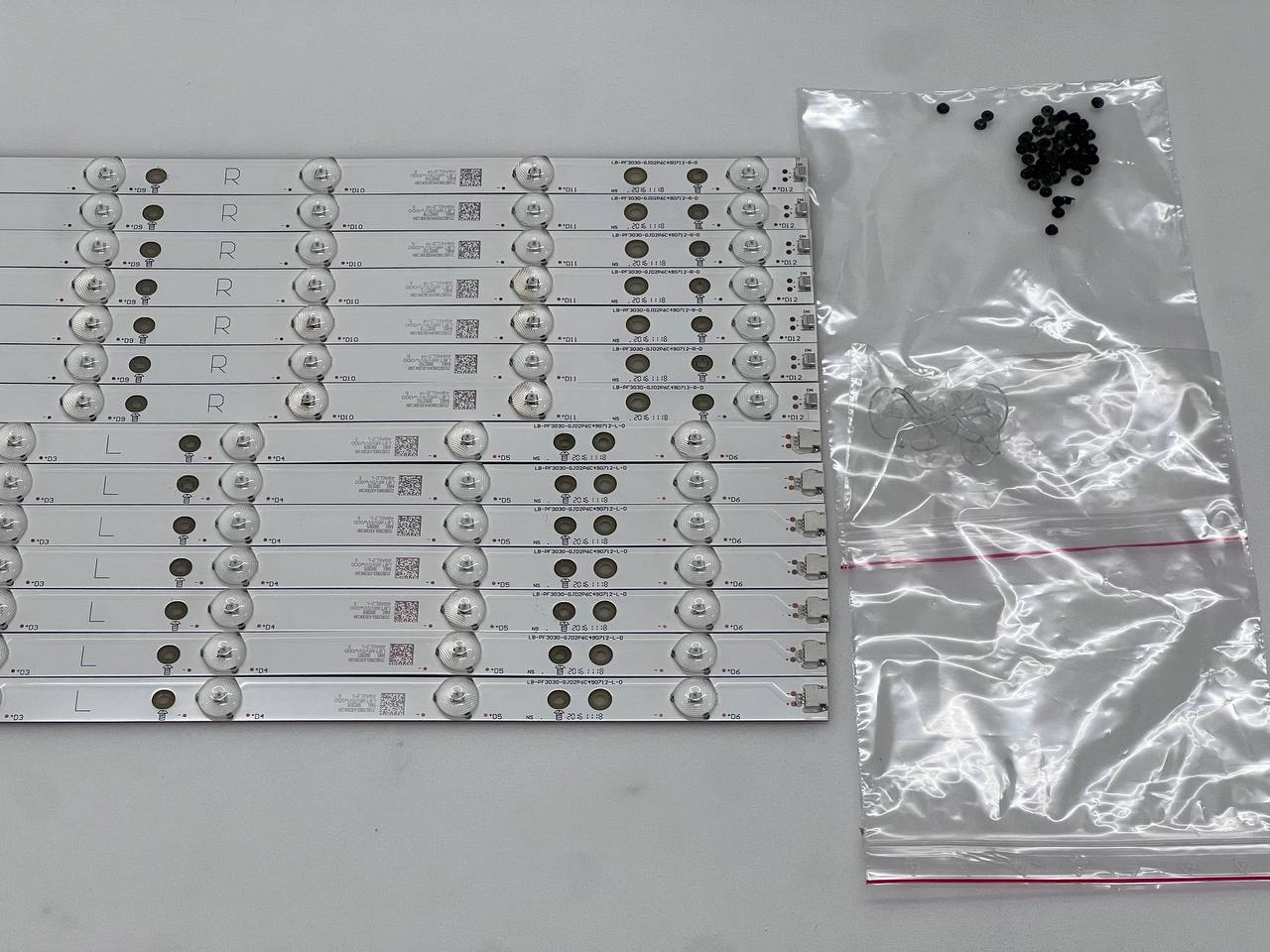 LEDs LP-PF3030-GJD2P6C490712-R-D / LP-PF3030-GJD2P6C490712-L-D for Philips 49PUS6501/12 TV